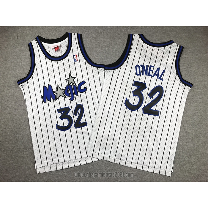 Camiseta Nino Orlando Magic Shaquille O'Neal #32 Mitchell & Ness 1993-94 Blanco